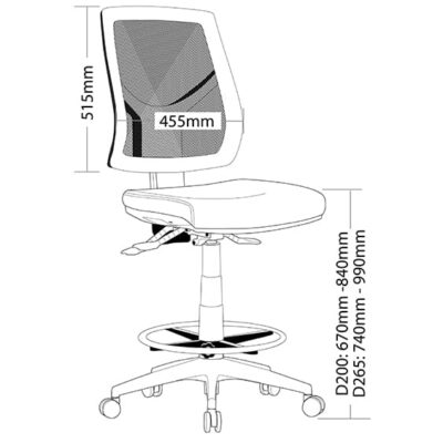 ST Expo Mesh Back Drafting Chair